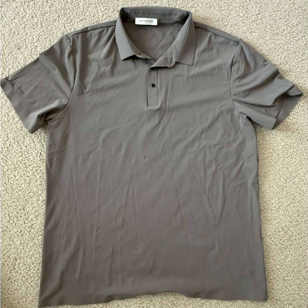Men's Aha Selected Gray Dri Fit Polo Shirt